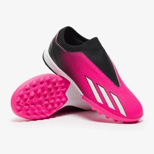 Adidas Kids X Speedportal.3 ohne schnürsenkelTF fußballschuh - Team Shock Pink/Zero Met./Core schwarz