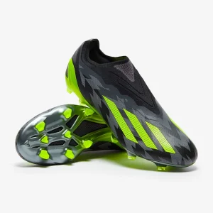 Adidas X Crazyfast.1 ohne schnürsenkelFG fußballschuh - Core schwarz/Team Solar gelb 2/grau Five