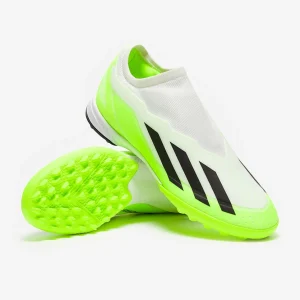 Adidas X Crazyfast.3 ohne schnürsenkelTF fußballschuh - weiß/Core schwarz/Klare Zitrone