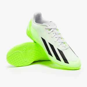 Adidas X Crazyfast.4 IN fußballschuh - weiß/Core schwarz/Klare Zitrone