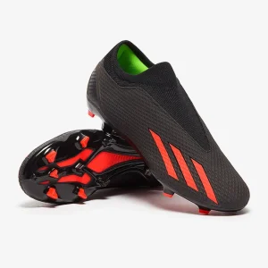 Adidas X Speedportal.3 ohne schnürsenkelFG fußballschuh - Core schwarz/Solar rote/Solar grün