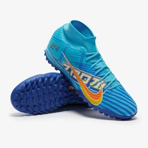 Nike Air Zoom Mercurial Superfly IX Academy x Mbappe TF fußballschuh - Baltic blau/weiß