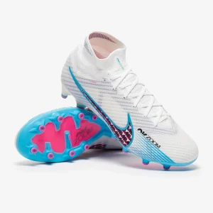 Nike Air Zoom Mercurial Superfly IX Elite Pro AG fußballschuh - weiß/Baltic blau/Pink Blast/Indigo Haze