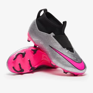Nike Kids Air Zoom Mercurial Superfly IX Academy XXV MG fußballschuh - Metallic silber/Hyper Pink/schwarz/Volt