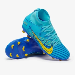 Nike Kids Air Zoom Mercurial Superfly IX Club x Mbappe FG/MG fußballschuh - Baltic blau/weiß