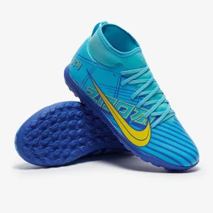 Nike Kids Air Zoom Mercurial Superfly IX Club x Mbappe TF fußballschuh - Baltic blau/weiß